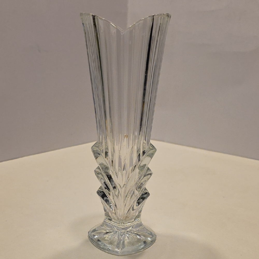 Vintage Studio Nova Clear Crystal Vase 8.25" Tall